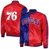 Starter Men's  Royal, Red Philadelphia 76ers Fast Break Satin Full-snap Jacket In Royal
