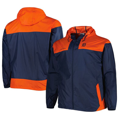 Columbia Navy Detroit Tigers Flash Forward Challenger Omni-shade Full-zip Windbreaker