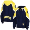 Starter Women's  Navy, Gold Milwaukee Brewers Hail Mary Full-zip Hoodie In Navy