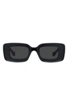 Loewe Chunky Anagram 46mm Rectangular Sunglasses In Grey