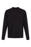 Hugo Boss Black Cotton Logo Details Sweatshirt In Black