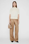 Anine Bing Monique Short-sleeved T-shirt In Brown