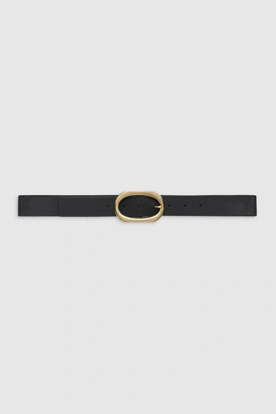 Anine Bing Signature Link Belt In Black