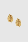 Anine Bing Knot 14kt Gold-plated Earrings In 14k Gold