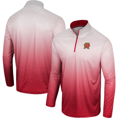 Colosseum White/red Maryland Terrapins Laws Of Physics Quarter-zip Windshirt
