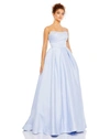 Mac Duggal Strapless Sweetheart Ballgown In Powder Blue