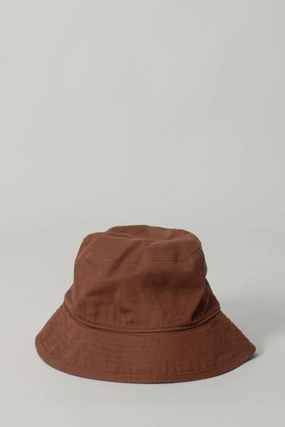 Acne Studios Twill Bucket Hat In Brown