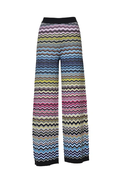 Missoni Crochet-knit Cotton-blend Wide-leg Pants In Multi