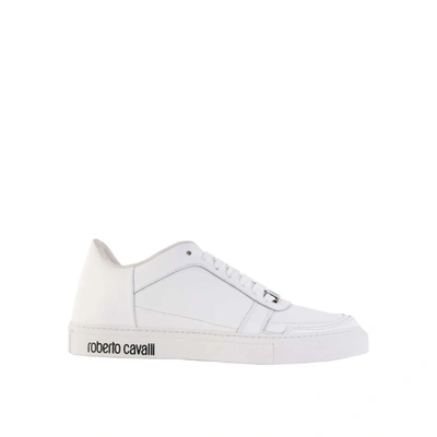 Roberto Cavalli Logo Embossed Women's Sneakers In White