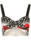 DOLCE & GABBANA DOLCE & GABBANA POPPY PRINT CROP TOP