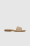 Anine Bing Ria Slides In Butterscotch Monogram In Nude