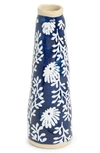 MUD PIE BLUE FLOWER SLIM STEM VASE