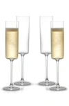Joyjolt Claire Crystal Cylinder Champagne Glass In Clear