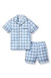 Petite Plume Little Boy's & Boy's Seafarer Tartan Short Set In Blue