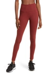 Zella Live In High Waist Leggings In Burgundy Port