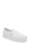 Vans Ua Classic Slip-on Stackform Sneakers Canvas True White In Canvas True White