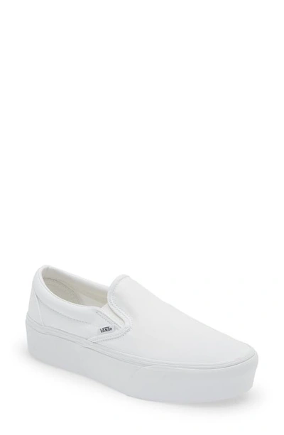 Vans Ua Classic Slip-on Stackform Sneakers Canvas True White