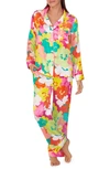 Bedhead Pajamas Floral-print Silk Pajama Set In Popart Floral