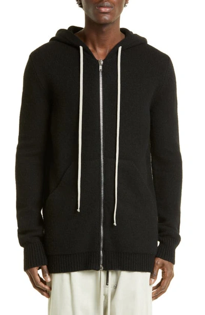 Rick Owens Black Zip-up Hoodie