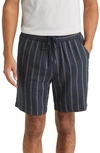 Vince Windsor Stripe Drawstring Shorts In Coastal