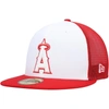 NEW ERA NEW ERA WHITE/RED LOS ANGELES ANGELS 2023 ON-FIELD BATTING PRACTICE 59FIFTY FITTED HAT
