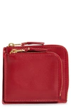 Comme Des Garçons Outside Pocket Wallet In Red