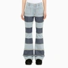 Andersson Bell Mahina Blocking Patchwork Jeans In Washed Blue In Light Blue
