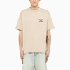 Drôle De Monsieur White Crewneck T-shirt With Slogan Print On The Front And Back In Cotton Man In White