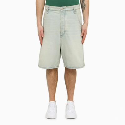 Ami Alexandre Mattiussi Light Blue Denim Bermuda Shorts