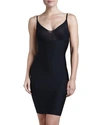 Commando Two-faced Tech Control Full Slip Dress In Black In Black