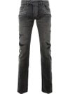 BALMAIN distressed skinny jeans,S7H9001T021D11937391