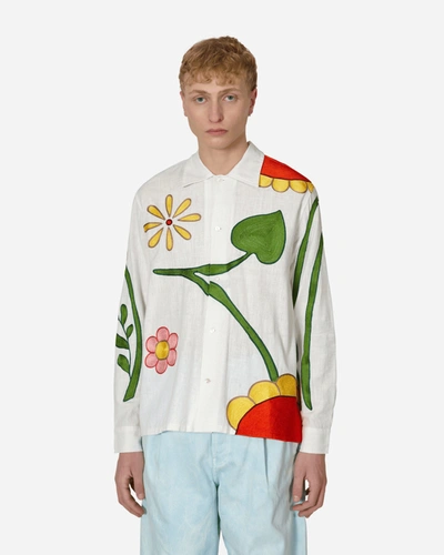 Sky High Farm Embroidered Flower Shirt In White
