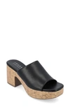 Journee Collection Tru Comfort Astter Platform Sandal In Black