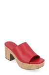 Journee Collection Tru Comfort Astter Platform Sandal In Red