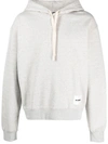 Jil Sander Drop-shoulder Drawstring Hoodie In Green