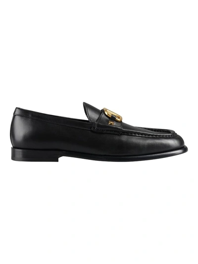 Valentino Garavani Mocassin Shoes In Black