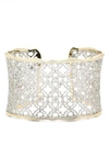 Kendra Scott 'mystic Bazaar - Candice' Wide Cuff In Silver/ Gold