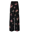 Twinset Floral-print Palazzo Trousers In Black