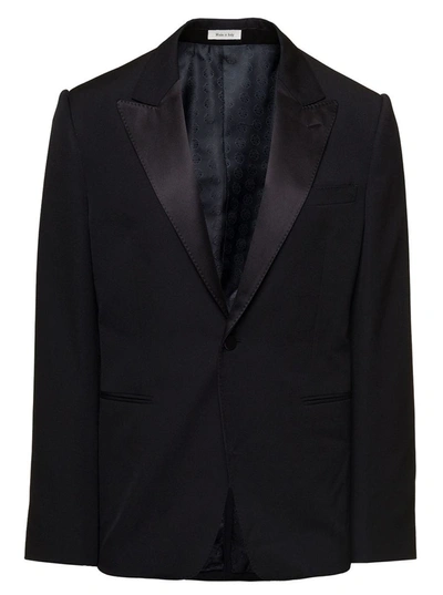 Alexander Mcqueen Single-breasted Wool Grain-de-poudre Suit Jacket In Black