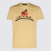 DSQUARED2 DSQUARED2 YELLOW COTTON T-SHIRT