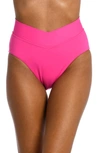 LA BLANCA ISLAND GODDESS CROSSOVER HIGH WAIST BIKINI BOTTOMS