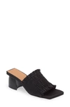 Ganni Smock 65mm Kitten-heel Mules In Black