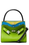 Tory Burch Petite Lee Radziwill Pebble Leather Double Bag In Wheat Grass