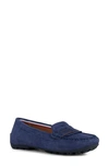 Geox Kosmopolis Suede Loafers In Navy