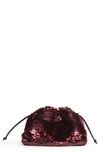 BOTTEGA VENETA THE MINI POUCH SEQUIN CROSSBODY BAG