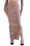House Of Cb Chenille Maxi Skirt In Rose