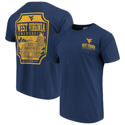 Image One Navy West Virginia Mountaineers Comfort Colors Campus Icon T-shirt