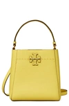Tory Burch Mcgraw Small Leather Bucket Bag In Vintage Lemon