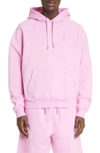 Ami Alexandre Mattiussi Ami De Coeur Logo Embroidered Hoodie In Candy Pink/ Candy Pink/ 663