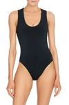 ROBIN PICCONE AVA SCOOP NECK OPEN BACK ONE-PIECE SWIMSUIT